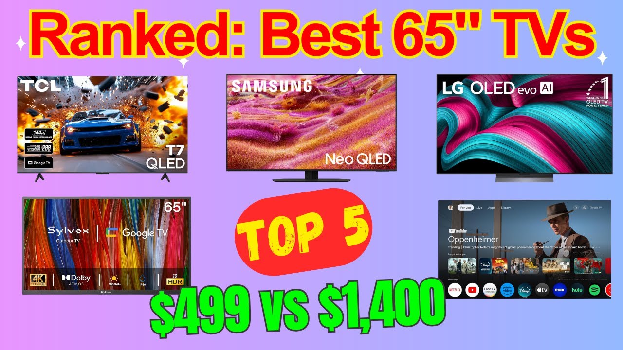 Top 5 Best 65 Inch TV 2026! Best Smart TV for Gaming, Movies & Budget (Samsung, LG, TCL)
