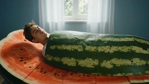 27 minutes Bed from watermelon ASMR relaxation video google veo3 Ai satisfying relaxing sleep 