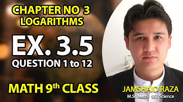 Chapter 3 | Ex 3.5 | Question 1 to 12 | 9th Math | Balochistan Textbook Board, Quetta