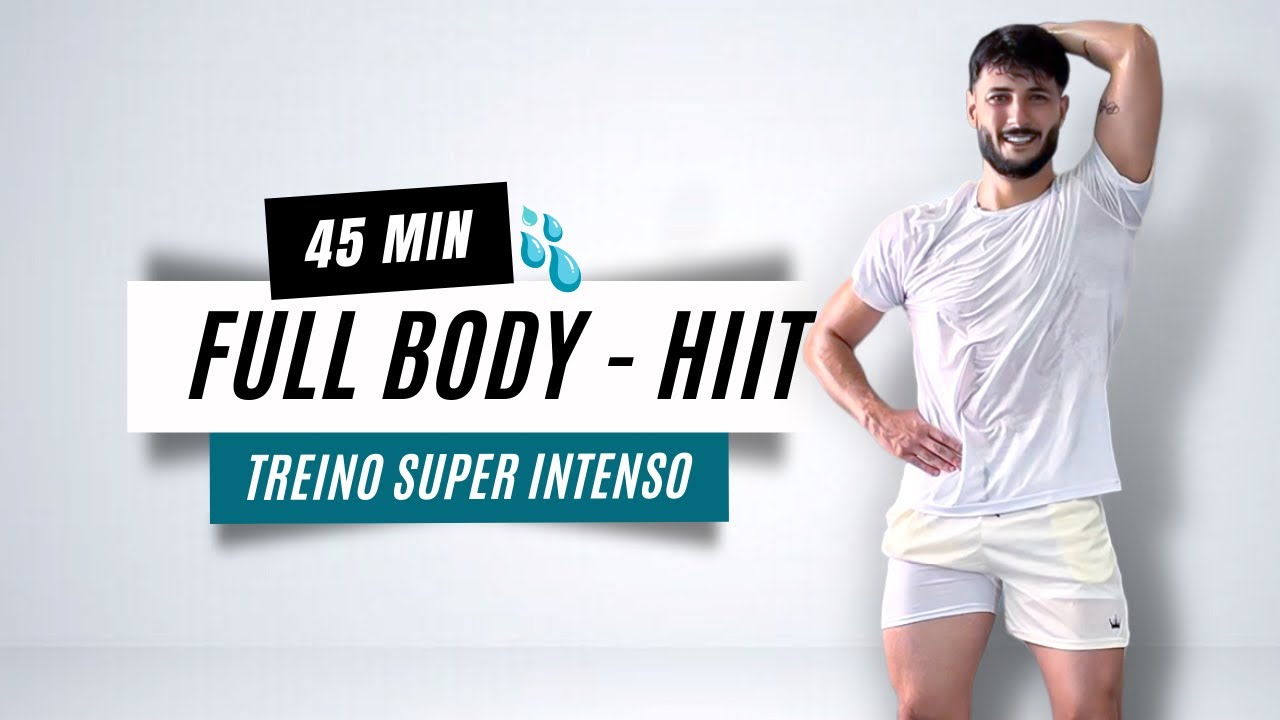CARDIO HIIT 45 MIN - treino AVANÇADO de corpo inteiro - 1.000 calorias 🔥 em casa