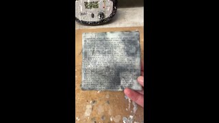 Painting the Brookside Alder tree with encaustic wax, a torch, and gelli plate printing leaves