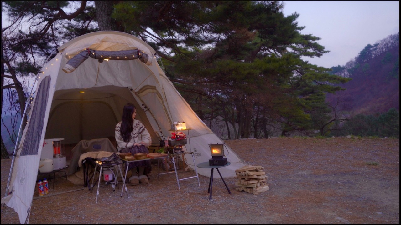 여동생이랑 단둘이 떠난 조용한 캠핑, 하루 종일 웃다 왔어요 | 노스피크 스타쉽으로 2인 동계 캠핑