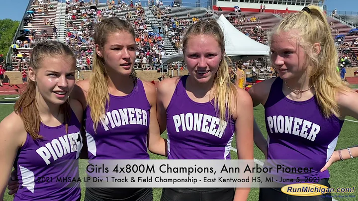 Interview: Girls 4x800m Ann Arbor Pioneer Team, 20...