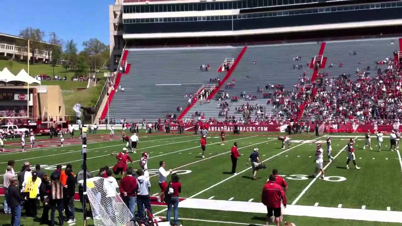 Arkansas Razorbacks Red & White Game Practice YouTube