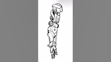 Hướng dẫn vẽ: Cánh tay biến hình thành tay robot cực chất! #sketch #trendingshorts #arttips #robot