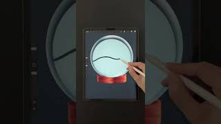 Christmas special🎅🏻 Crystal Ball With Snowman Painting Process☃️ | Dreamy Art #shorts