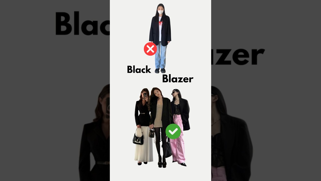 6 Ways To Style A Black Blazer #stylingtips #ulzzangfashion #ulzzang #koreanstyle #outfitstyling