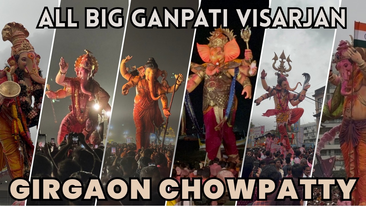 Girgaon Chowpatty Mumbai Ganpati Visarjan 2025 | All Big Ganpati | Mumbai Cha Raja | Parel Cha Raja