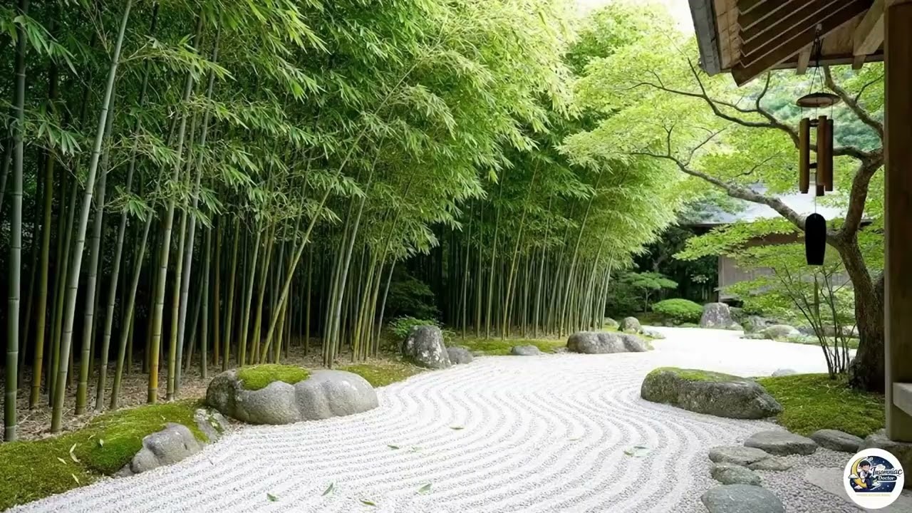 Zen Bamboo Garden Ambience 🌿 Soft Wind & Wind Chimes for Deep Sleep, Meditation & Stress Relief