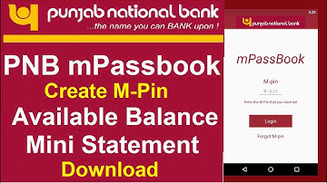 PNB mPassbook Mobile App | How to use PNB mPassbook | How to download PNB Account statement in Mobil