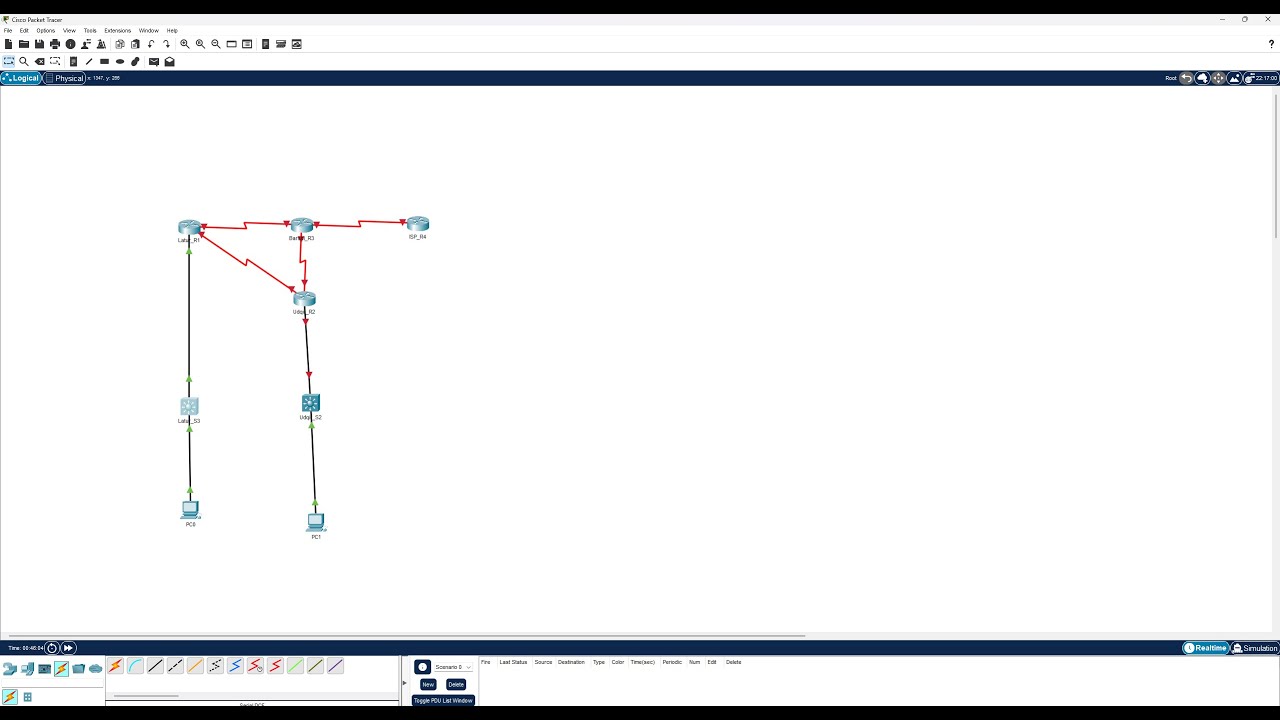 Network Routing Principles scenario 4 part 1 - YouTube