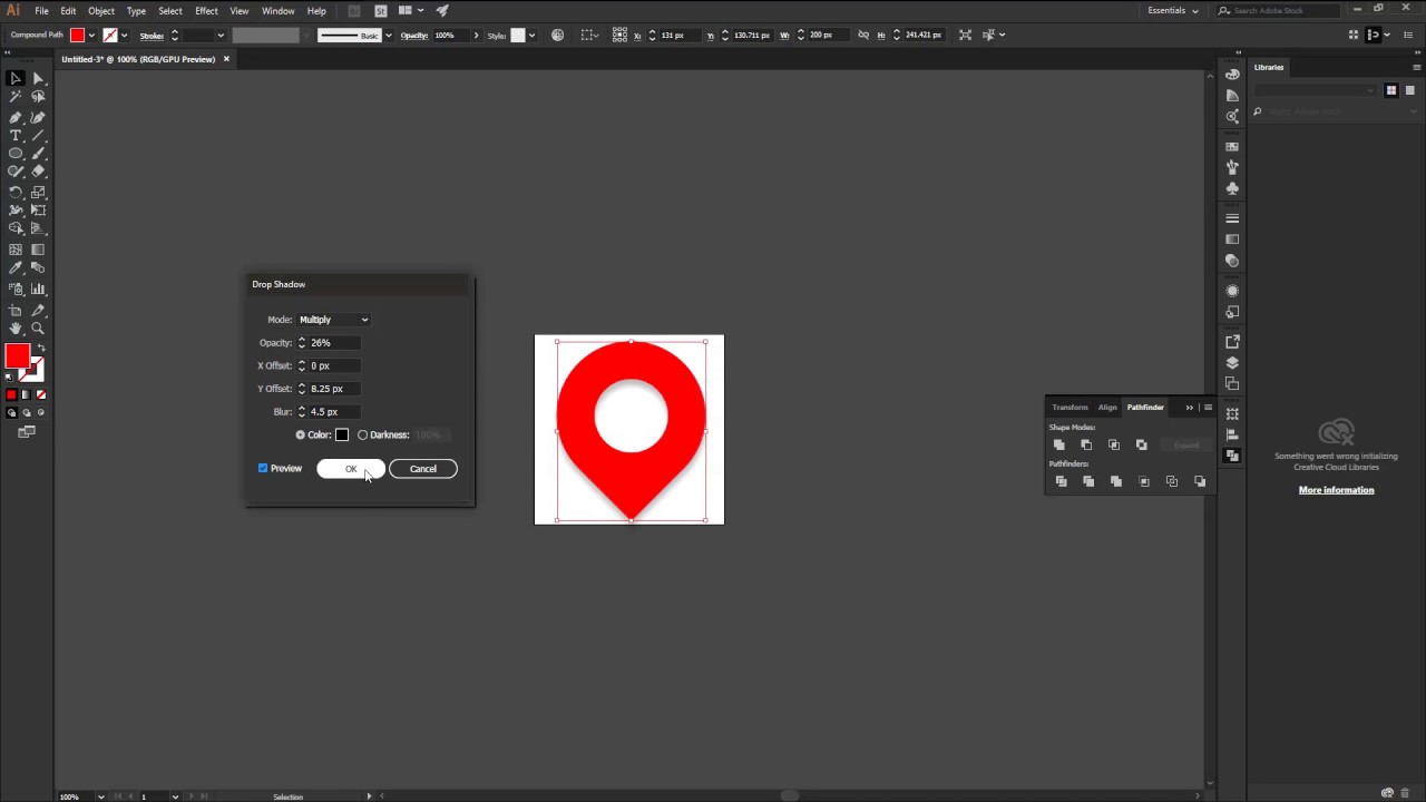 Create a map marker in adobe illustrator