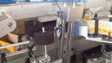 cone type bottle two sides labeling machine video #frontbacklabelslabelingmachine sticker labeller