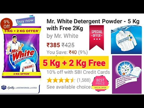 Best Detergent Powder Mr White 5 Kg With Free 2 Kg Washing
