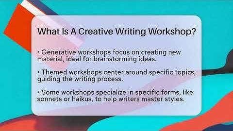 What Is A Creative Writing Workshop? - The Prose Path
