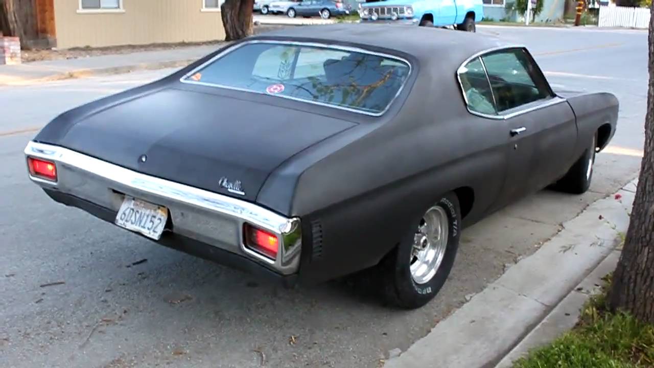 1970 Chevelle burnout leaving the curb - YouTube