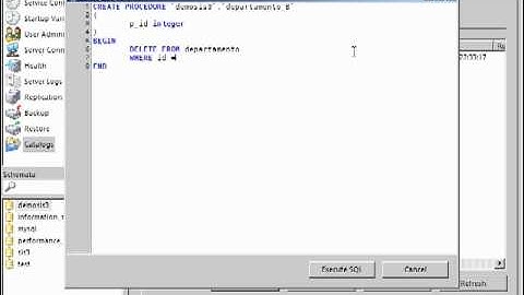 Crear procedimientos almacenados con MySQL