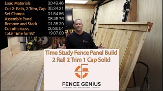 Time Study #2: 2 Rail, 2 Trim, 1 Cap Fence Build in Fence Genius Production Pod using V2.0 Rack