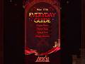 November 17th Everyday Guide!