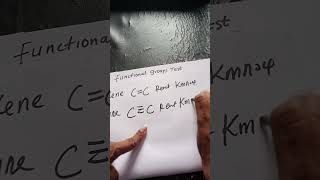 FUNCTIONAL GROUPS TEST OF ORGANIC COMPOUNDS 