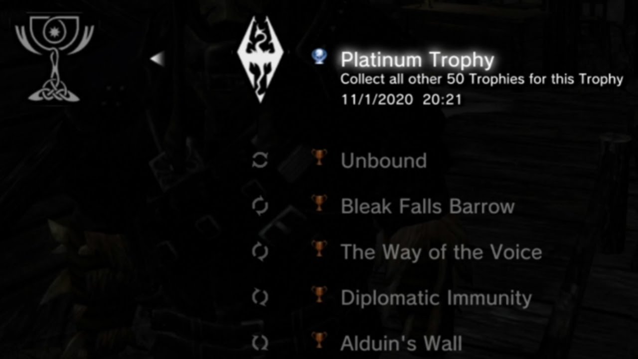 Skyrim - Platinum Trophy Unlocked (PS3) - YouTube