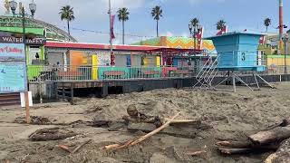 2023 January storm damage Santa Cruz, California, Santa Cruz boardwalk by Marc Cuniberti 10,828 views 1 year ago 1 minute, 15 seconds