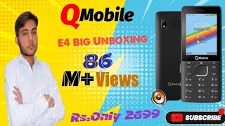 Q mobile E4 Big Unboxing 3500 mAh Battery Life Time Price Only Rs.2699