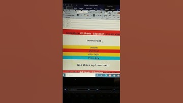 insert shape in outlook? #shorts #shortvideo #YouTubeshorts #short #ytshorts #pgshorts