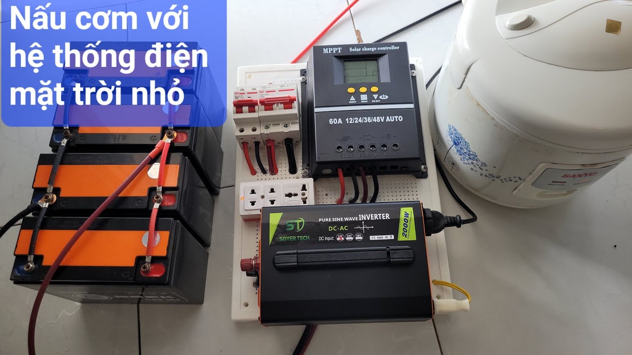 Test Công Suất Thực Kích Điện Sin Chuẩn 12VDC Lên 220VAC - 2000W