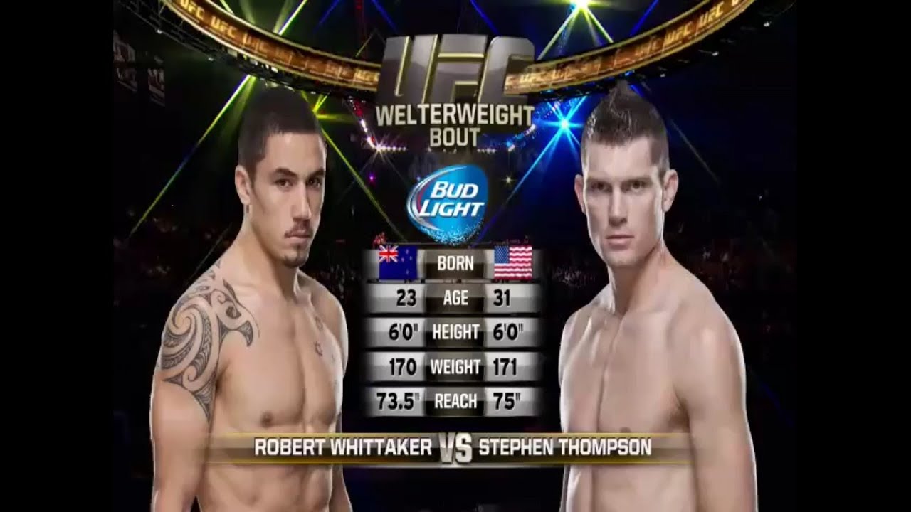 UFC 170 - Robert Whittaker vs Stephen Thompson Full Fight