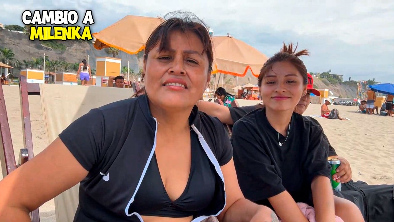 ANITA EN LA PLAYA CON SU NUERA Y EL HERMANO DE MILENKA 😱
