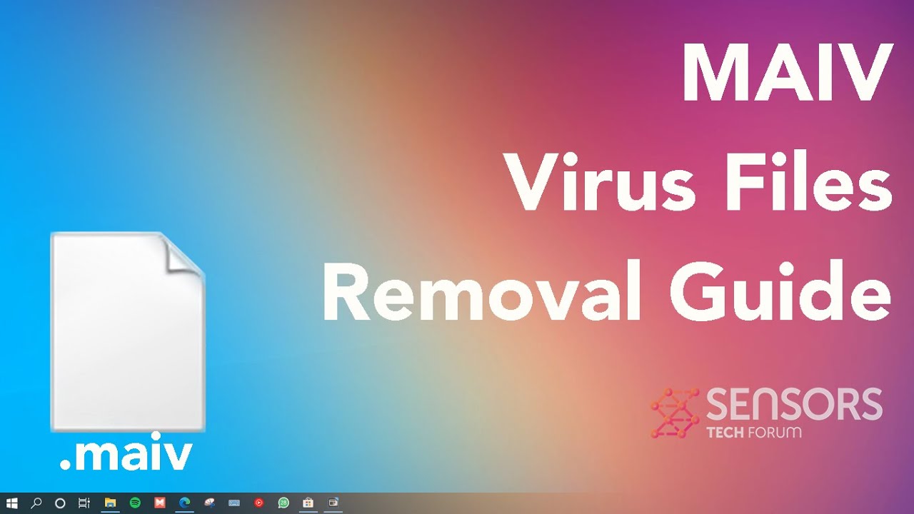 Maiv Virus [.maiv Files] Remove & Decrypt Guide [Free Fix] - YouTube