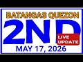 Stl Batangas results today 2nd draw May 17, 2026 stl quezon live update