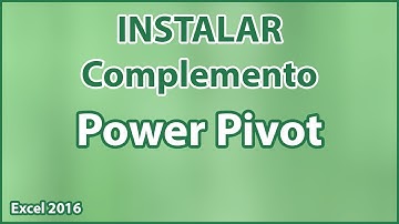 Cómo ACTIVAR Power Pivot en Microsoft Excel 2016 para que aparezca en la barra de menú