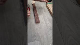Cutting frets #BushdogGuitars #production #fretboard #guitar #fretwork #fret #guitarwork #guitarneck