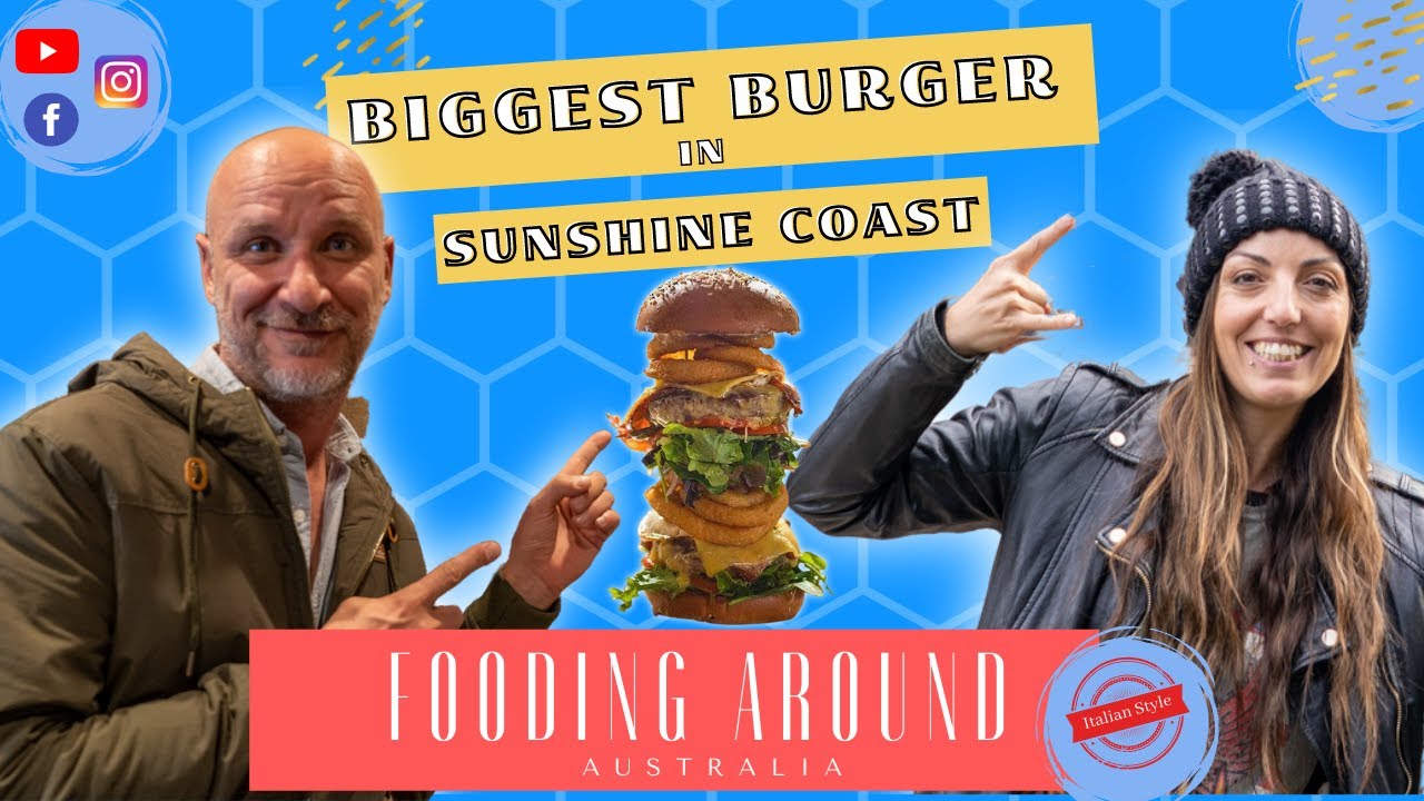 Eating the Biggest Burger at Rick's Garage - Palmwoods - Sunshine Coast -Food Vloggers-QLD-Australia