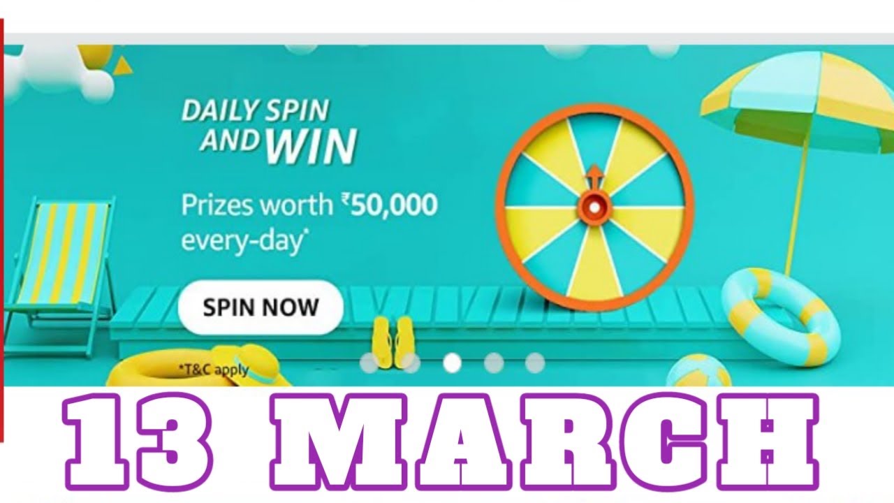 Amazon Funzone Daily Spin and Win Answers Today|13 March| Daily Quiz Time