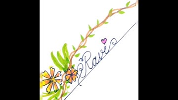 RAVI beautiful name in beautiful cursive writing 💗 #comments #2023 #statusvideo#supportme #ytshorts