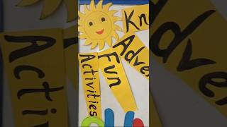 summer camp board decoration ideas #artscraft #papercraftdiy #subscribe #diy #artandcraftideas