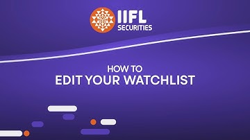 How to delete a stock from watchlist OR edit a watchlist?