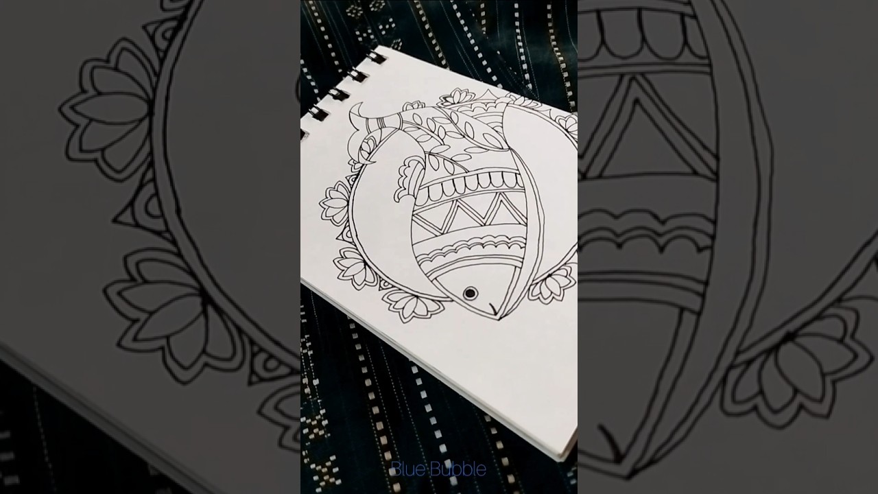 Madhubani Painting on Fish Design!!! 