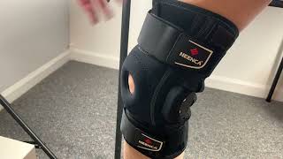 Neenca Professional Knee Brace with Hinged Knee Support and Patented X-Strap Fixing System