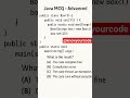 Java Challenge can guess the outpur #brain #mindset #interview