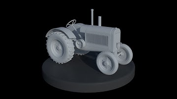 Blender 3D - Old Tractor Modeling Timelapse