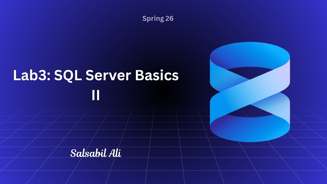 lab3 - programming in sql - bcs360 - programming in... Database - Lab 3 SQL - YouTube