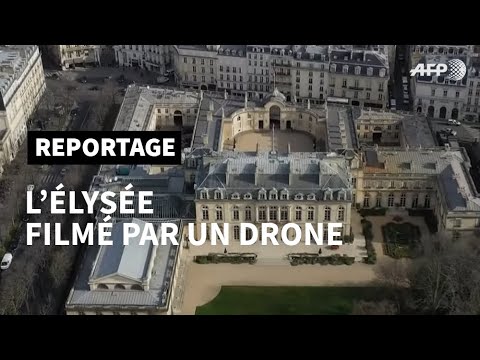 EXCLUSIF - Les images du Palais de L'Elysée filmé par un drone | AFP News