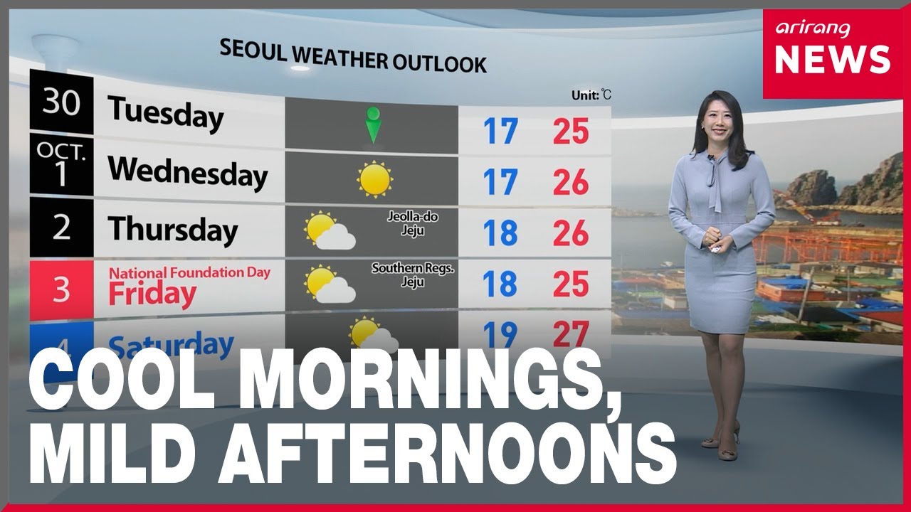 [Weather] Cool mornings and mild afternoons under partly cloudy skies ...
