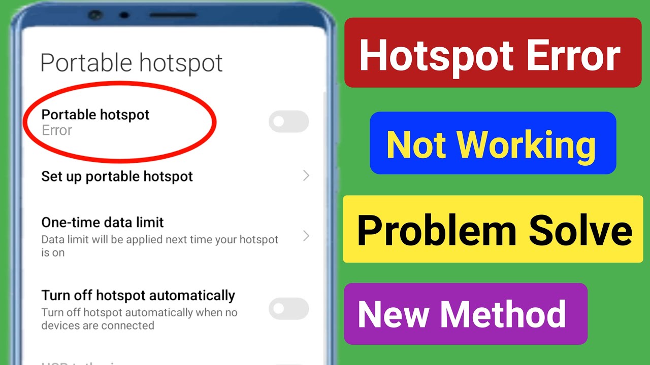 Hotspot Error Not Working Problem Solve । Fix Hotspot Not Working Error Problem