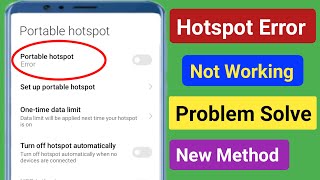 Hotspot Error Not Working Problem Solve 2024। Fix Hotspot Not Working Error Problem screenshot 4