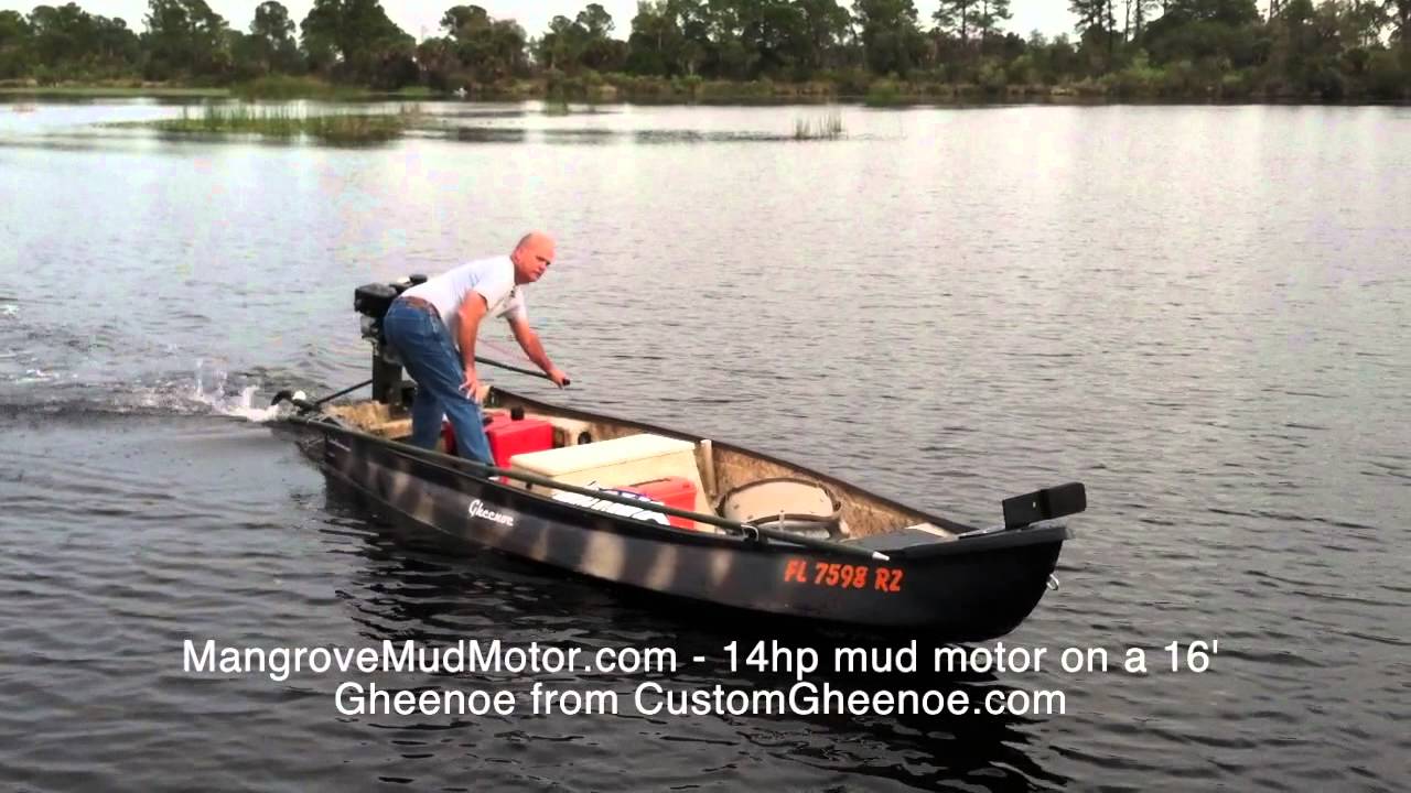 Mangrove MudMotors at Custom Gheenoe YouTube
